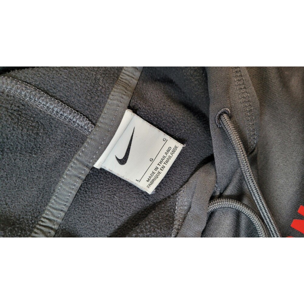 Nike Men's L New England Patriots Therma-FIT Pullover Hoodie Grey Split Logo - Picture 7 of 9